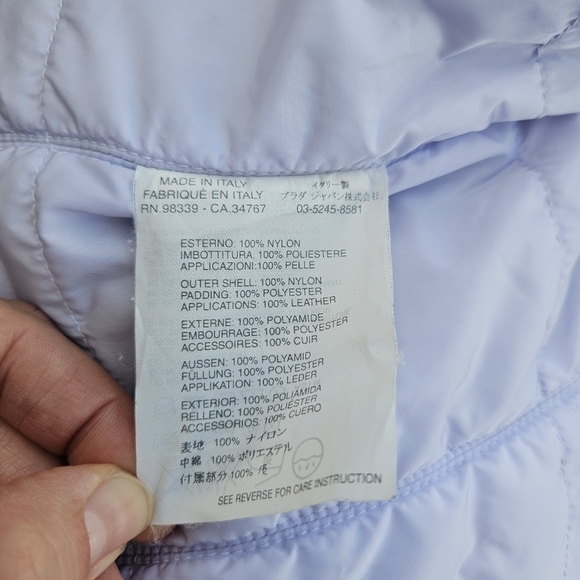 Prada y2k short light purple nylon winter jacket size IT 42 US 6 - Picture 9 of 15